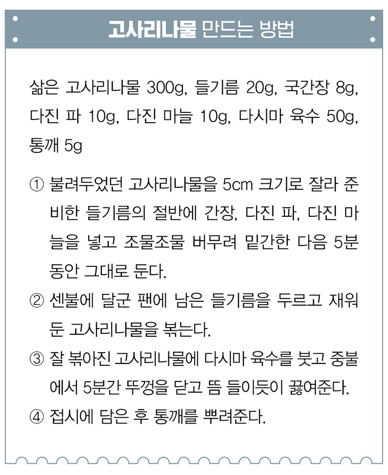 고사리나물 레시피