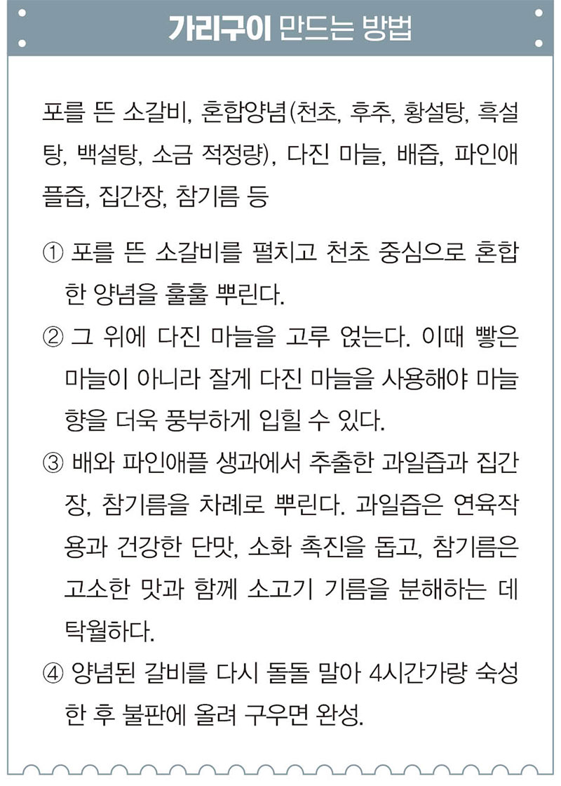 전통 가리구이 만드는 방법