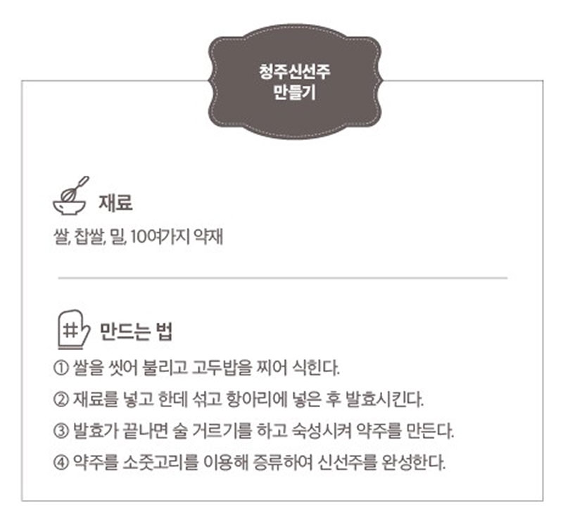 청주신선주 만드는 법