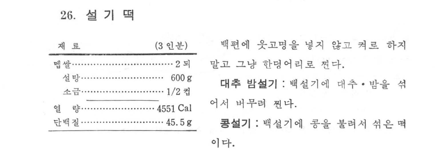 설기떡 고조리서 원본