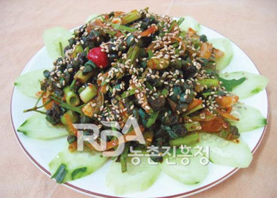 다슬기회무침 레시피