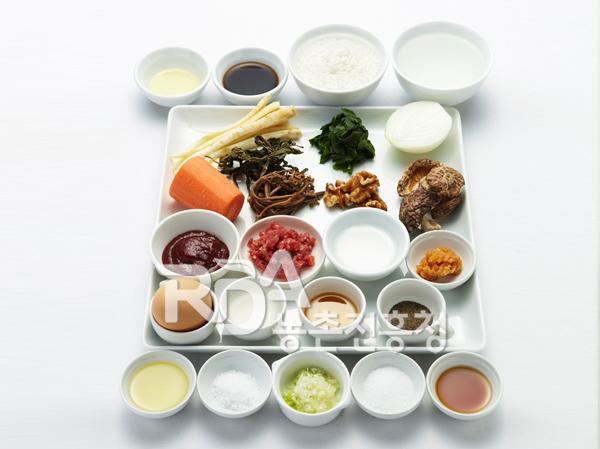 호두산채비빔밥 식재료