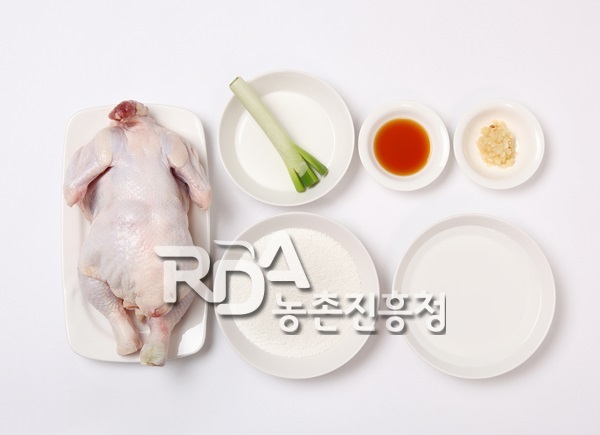 닭생떡국 식재료