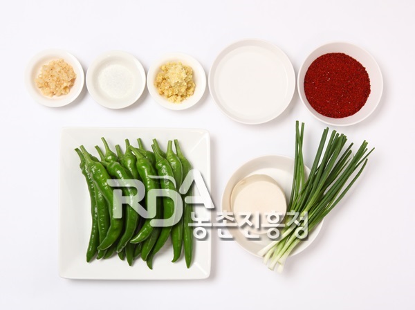 고추무김치 식재료