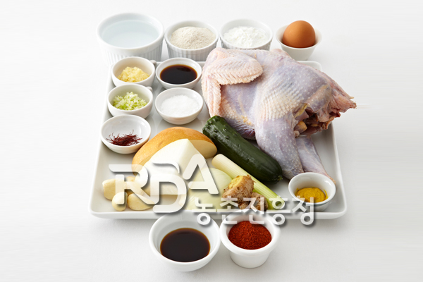 꿩냉면 식재료