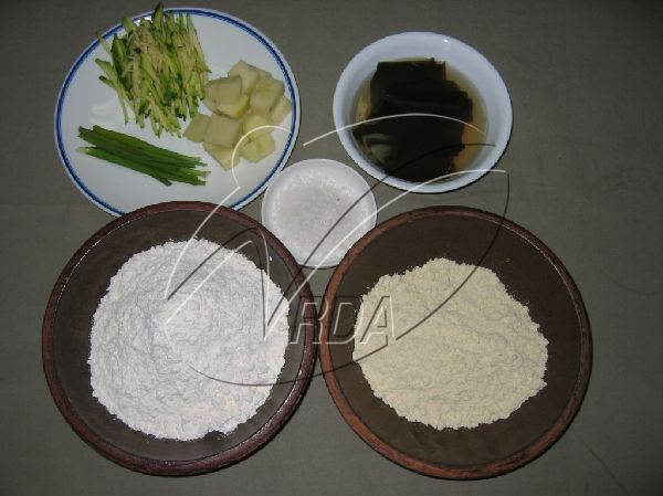 콩칼국수(콩가루손칼국수) 식재료