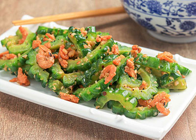 Stir-Fry Bitter Melon With Dried Shrimp