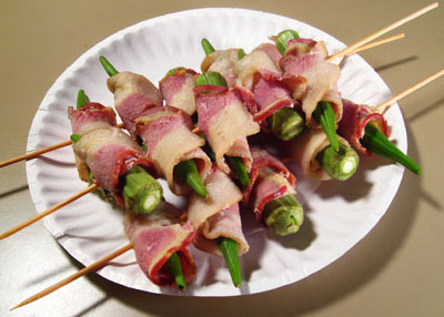 Okra Wrapped in Bacon