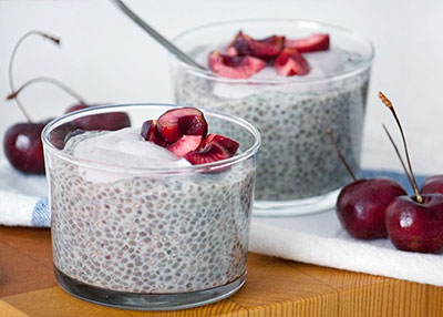 Cherry Chia Seed Pudding