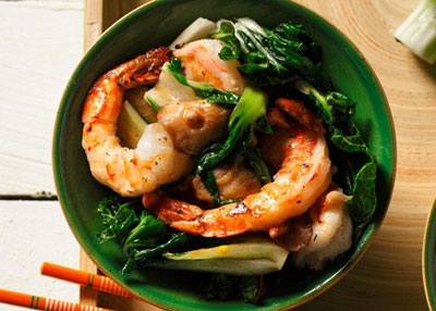 청경채 새우요리(Stir-Fry Bok Choy and Shrimp)