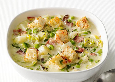 Potato-Leek Soup With Bacon