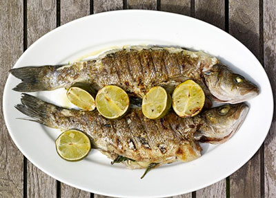 Grilled Branzino with Basil, Lime and Ginger