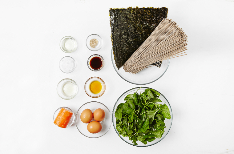 메밀국수김말이 레시피 식재료