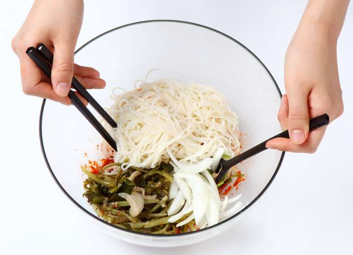 복숭아 열무김치 비빔소면 레시피 조리순서 5-0
