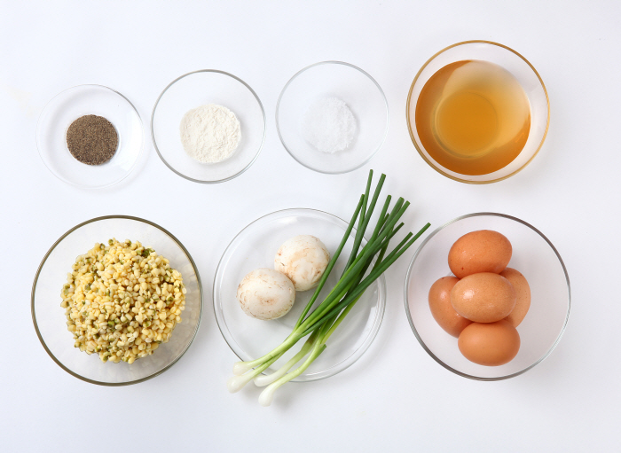 녹두 달걀 버섯찜 레시피 식재료
