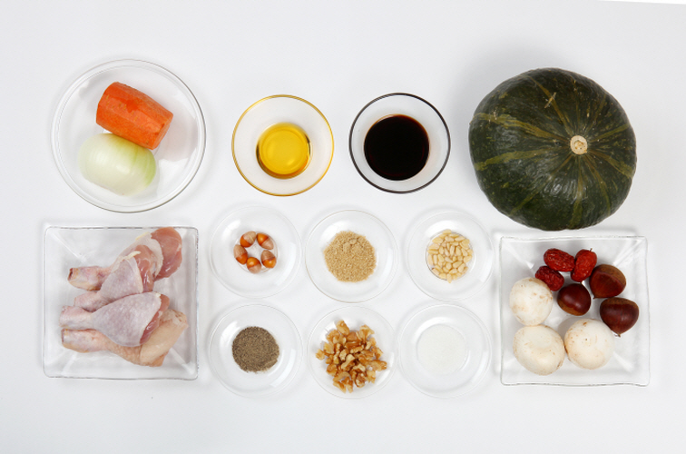 단호박 영양닭찜 레시피 식재료