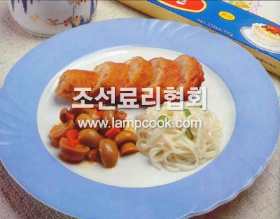 버섯소닭다리구이