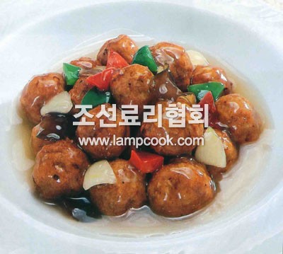 메추리고기완자볶음