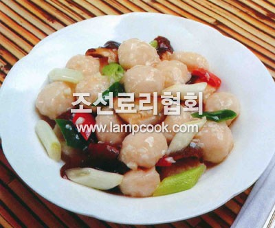 새우완자버섯볶음