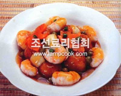 두부완자새우볶음