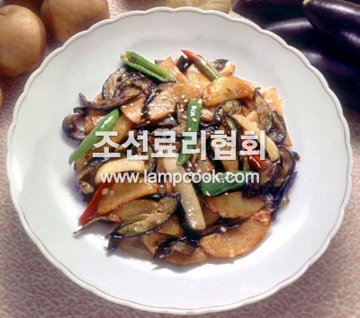 가지감자튀기볶음