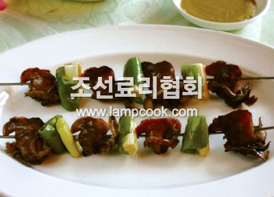 피조개꼬치구이