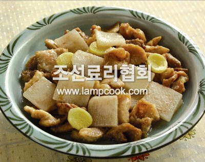 배생강닭고기볶음