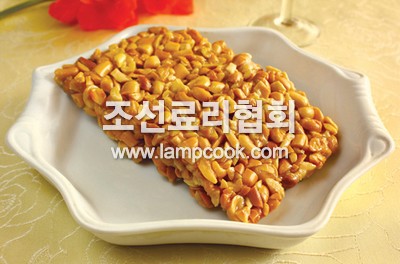 락화생강정