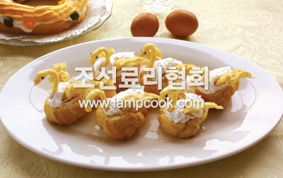 오리모양크림소과자