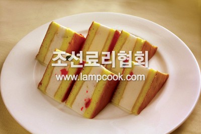 과일닭알흰자위묵겹단설기