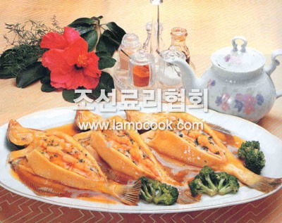 가재미포도술구이