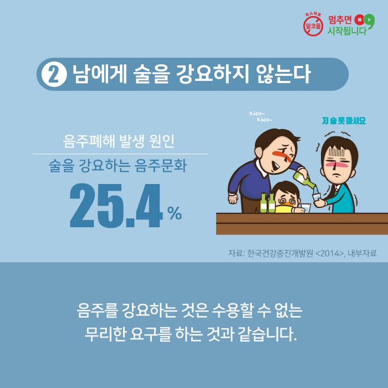 생활 속 절주실천수칙 사진 4번