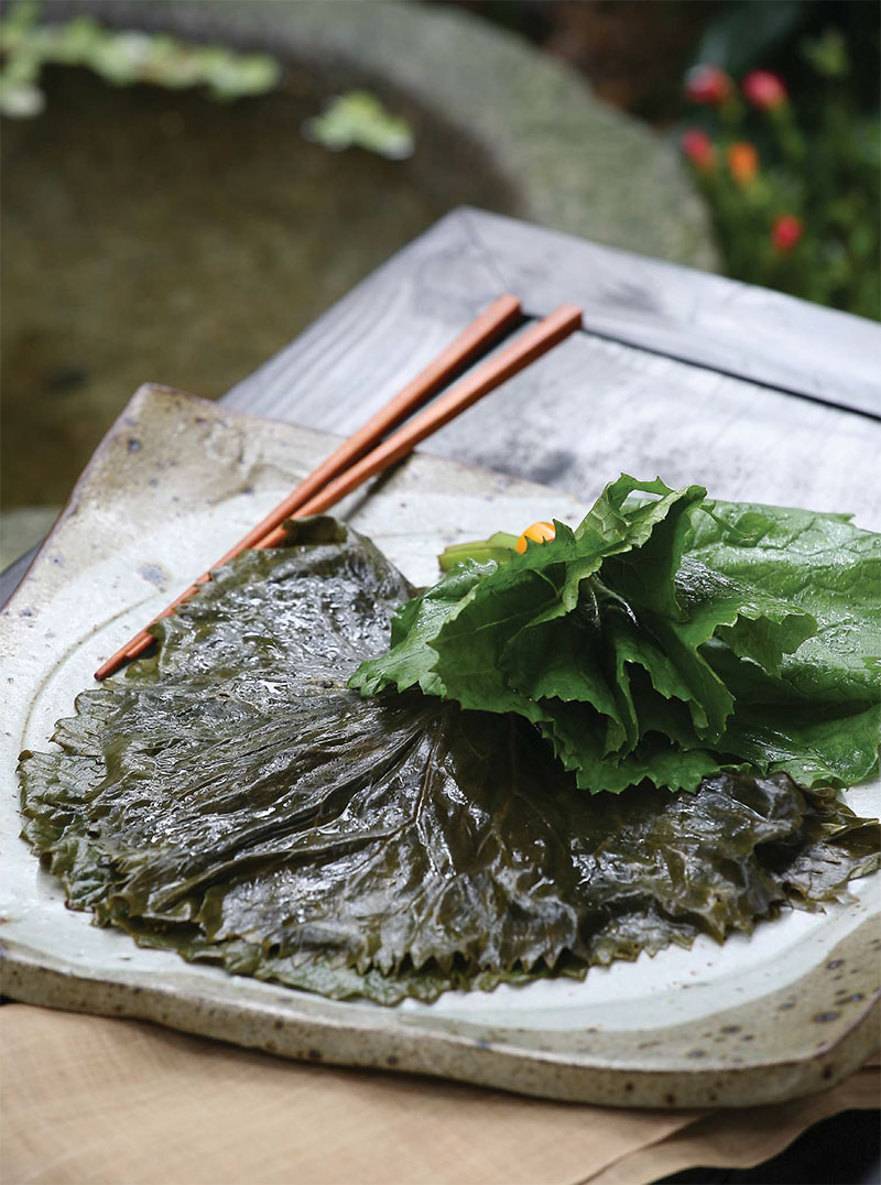 곰취장아찌 레시피 완성된 사진