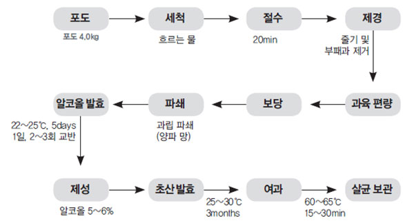 포도식초 제조 공정