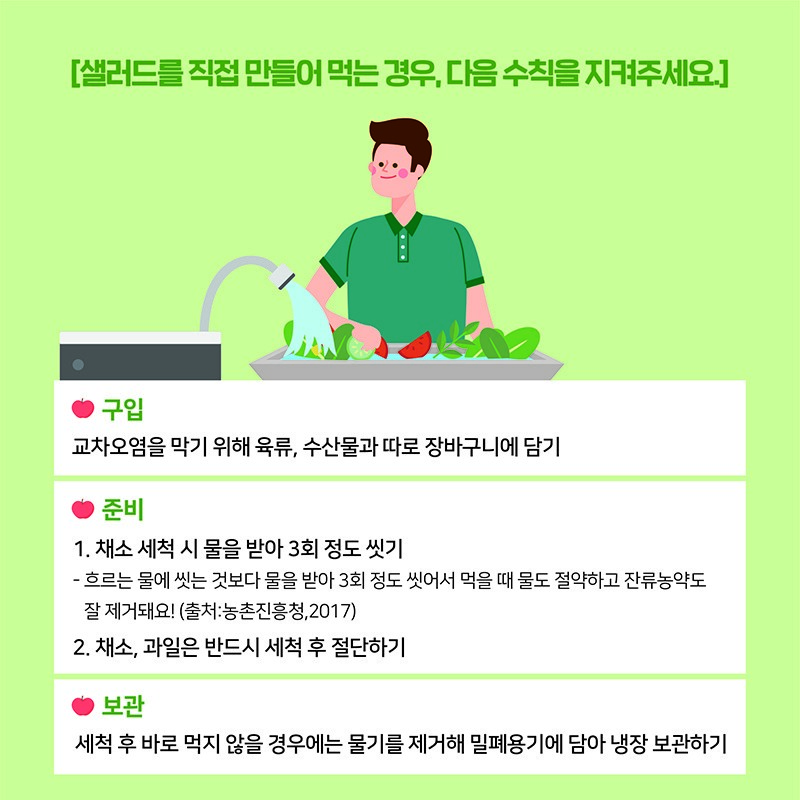 채소, 과일샐러드 안전하게 섭취하기 사진 4번