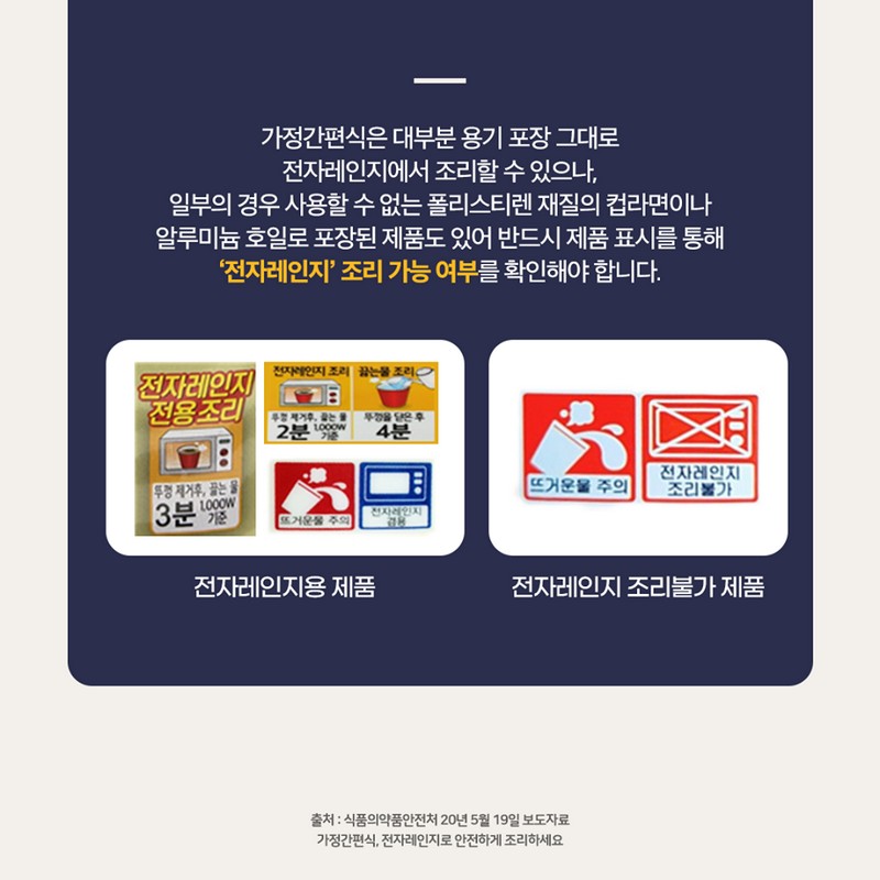 가정간편식, 전자레인지로 안전하게 조리하세요 사진 2번