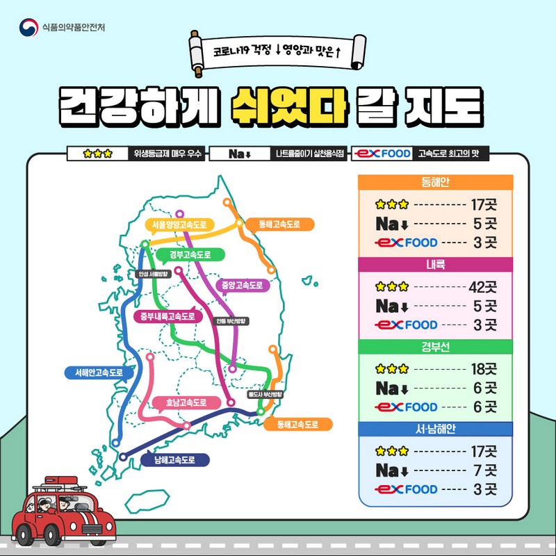 고속도로 휴게소 음식 ‘건강하게 쉬었다 갈 지도’ 안내 사진 2번