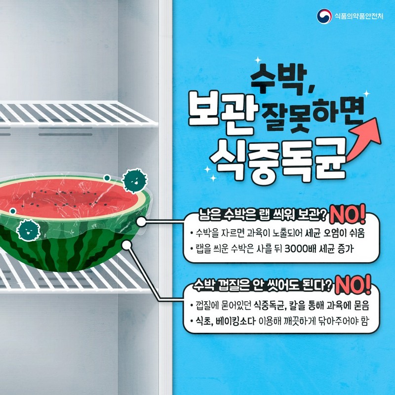 잘라놓은 수박 랩포장은 안돼요! 사진 2번