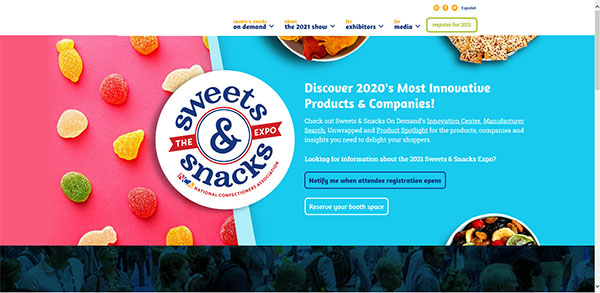 미국 스윗츠 & 스낵 전시회 (Sweets & Snacks Expo) 홈페이지