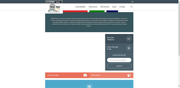 터키 이스탄불 유라시아 식품 기술 전시회 (Food-Tech Eurasia) 홈페이지