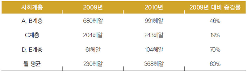 브라질 인구의 잉여 소득