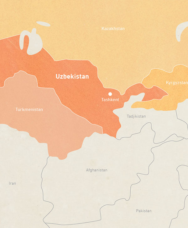우즈베키스탄 지도