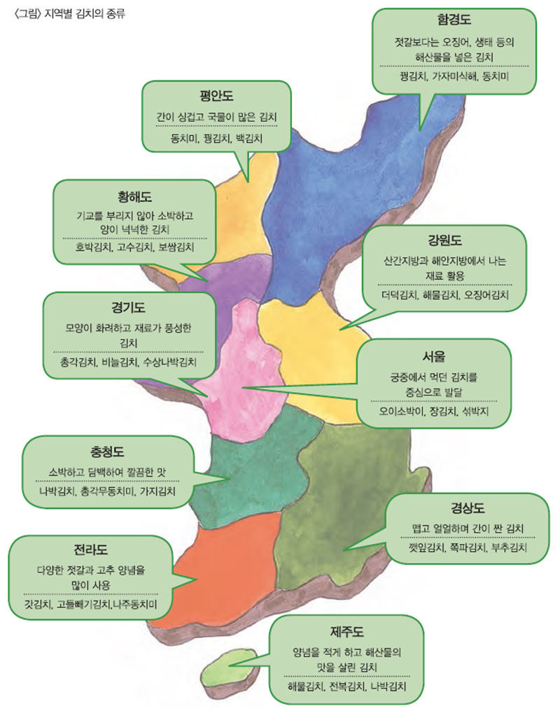 지역별 김치의 종류