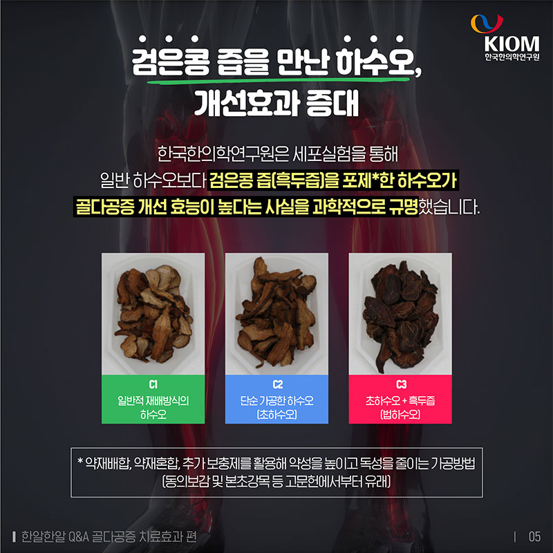 골다공증 치료효과, 검은콩 즙 포제 하수오로 개선될까요? 사진 5번