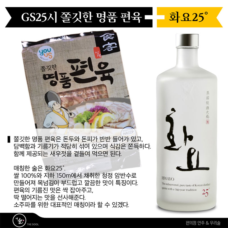 GS25시 쫄깃한 명품 편육 + 화요25 – ‘편의점’ 안주