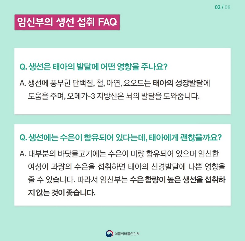 임신부를 위한 안전한 생선 섭취 방법 사진 3번