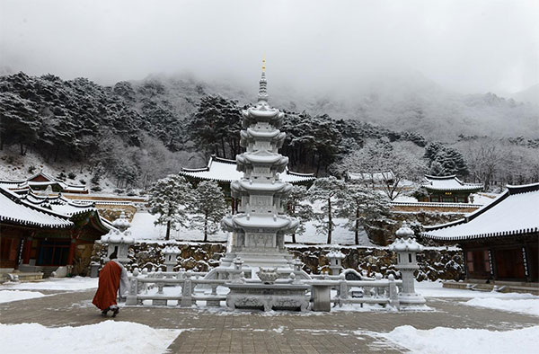 봉화 축서사 겨울전경