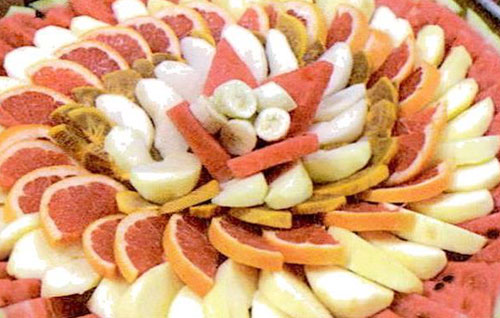포항 보경사 사찰음식 각종 과일
