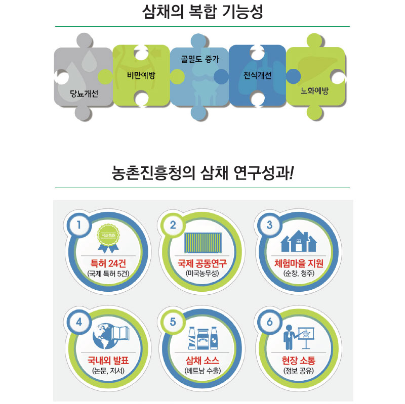 삼채의 우수성 확인 및 파급 효과