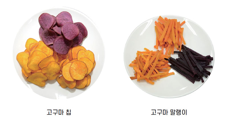 고구마 칩(풍원미), 고구마 말랭이(호감미)